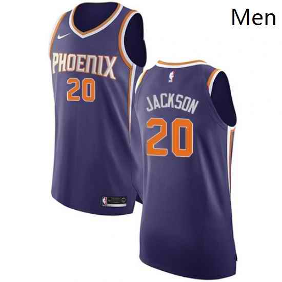 Mens Nike Phoenix Suns 20 Josh Jackson Authentic Purple Road NBA Jersey Icon Edition